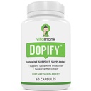 VitaMonk dopify Dopamine supplement Dopamine Booster met Uridine Monofosfaat, Mucuna Pruriens, L-Theanine, Tyrosine en meer - Geen kunstmatige fillers, Just Brain Food - 60 Capsules