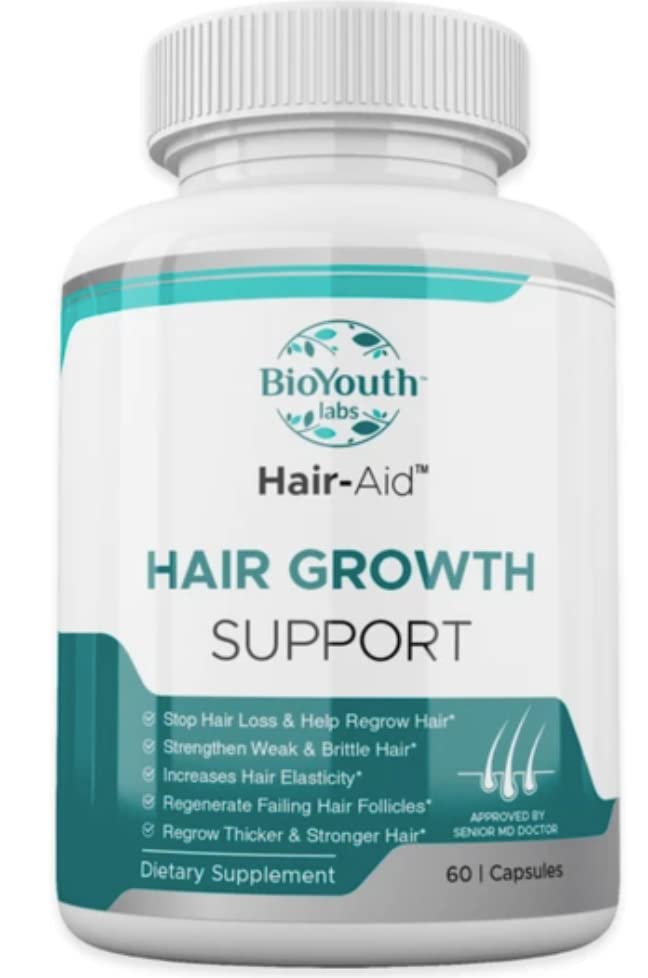 Labs Vitamines de croissance des cheveux Supplément pour la croissance des cheveux plus épais, 60 Capsules - Mélange nutritif de vitamine E, Cétone framboise, Iron & Saw Palmetto pour minimiser la perte des cheveux pour les deux femmes et les hommes.