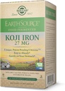 Solgar Earth Source Food Fermented Koji Iron 27mg, 30 plantaardige capsules - Hogere Absorptie, Slow-Release Iron - Zacht op de maag - Niet-GMO, Veganistisch, Glutenvrij, Zuivelvrij, Kosher - 30 porties
