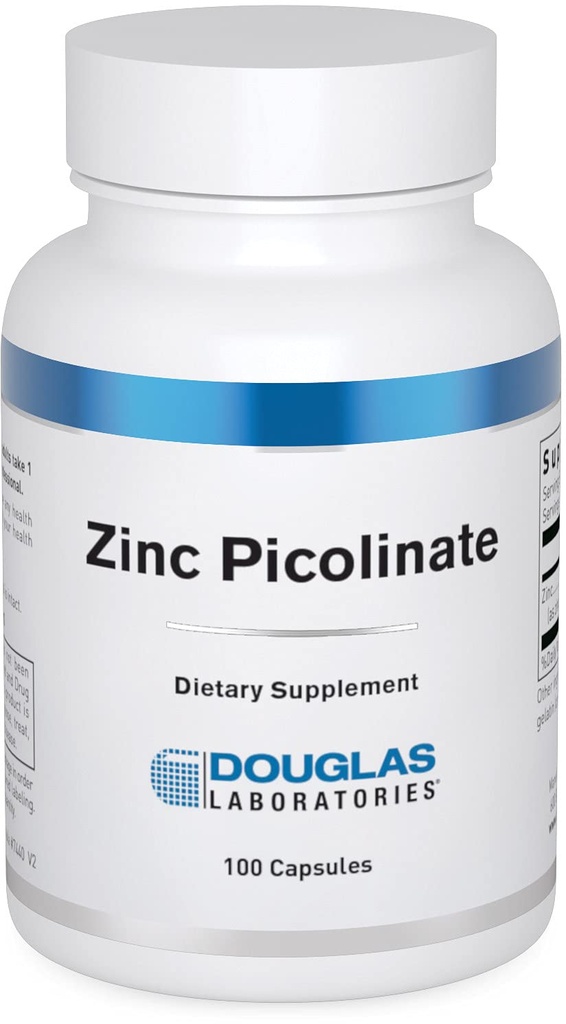 Douglas Laboratories Zink Picolinaat - 50 mg zink - voor het immuunsysteem, antioxidanten en huid - spoormineraal supplement - 100 capsules