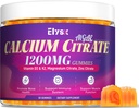 Calcium Citrate 1200mg with Vitamin D3 Gummies, Chewable Algae Calcium Supplements for Women & Men, Bone, Muscle & Immune Support, with Vitamin K2, Magnesium & Zinc Citrate, Mango Flavor, 60 Ct