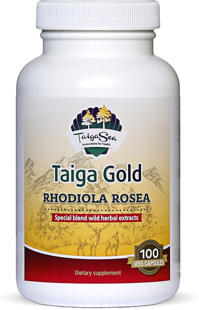 Extrait de rodiaola sauvage, mélange d'extrait de plantes sibériennes pour soulager le stress naturel, focus, humeur et rafraîchissement mental, énergie optimale et endurance, capsules de racine de roodiola