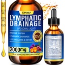 Liposomal Lymphatic Drainage Drops 2000mg - 17-in-1 Lymphatic Support & Liver Cleanse Detox with Milk Thistle, Dandelion, Elderberry, Echinacea & Full Vitamin Complex - Lymph System Support, 2 fl oz