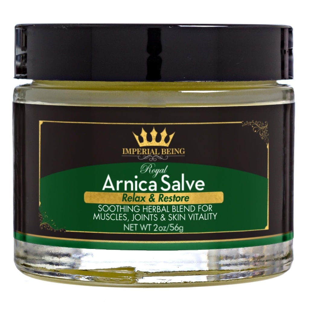 Royal Arnica Salve - Organic Bruise Care and Skin Recovery Balm, Natural Arnica Oil for Muscles, Joints, and Body Comfort, Botanical Massage Cream with Essential Oils, Herbal Relief Blend (2 oz)