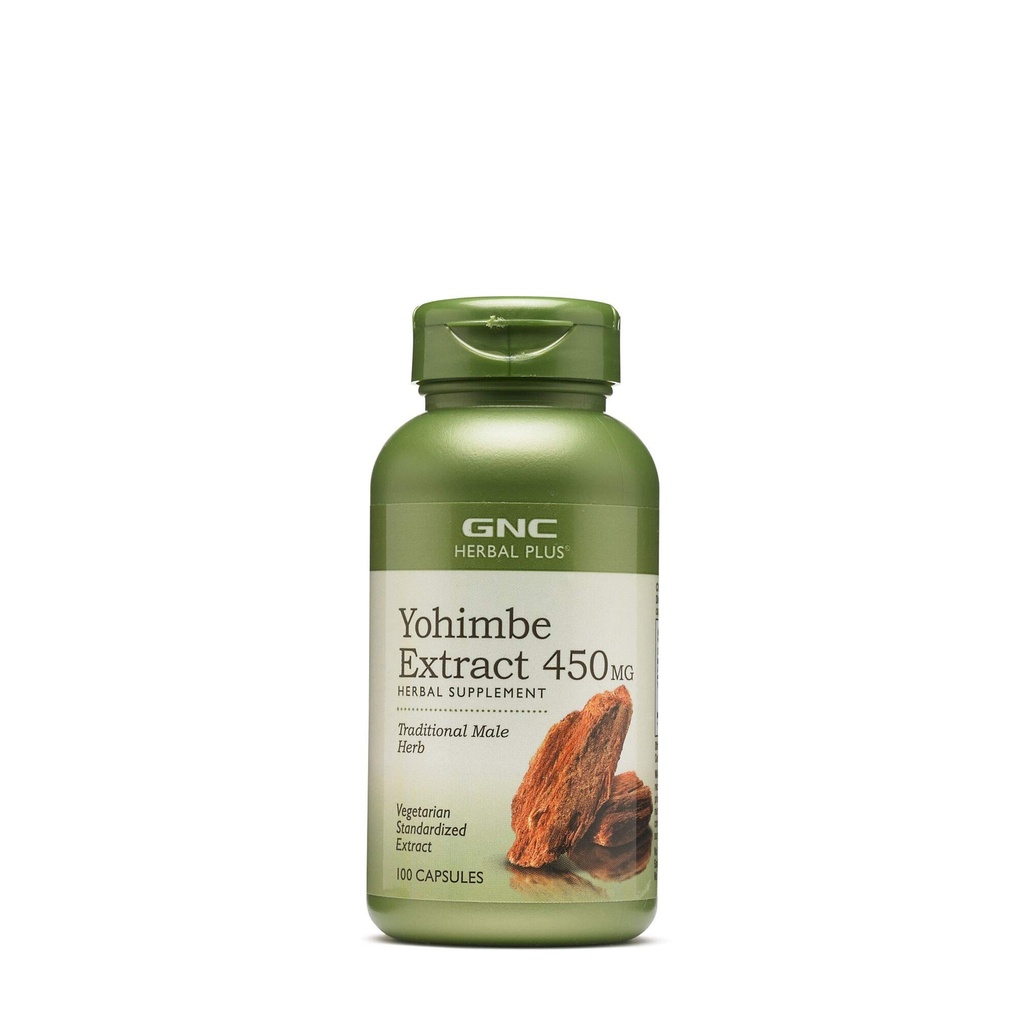GNC Herbal Plus Yohimbe Extract 450 mg (100 Capsules)
