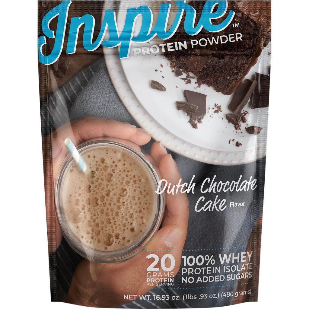 Bariatric Eating Inspire 20g Whey Protein Isolate Powder - Dutch Chocolate Cake (20 Servings)
