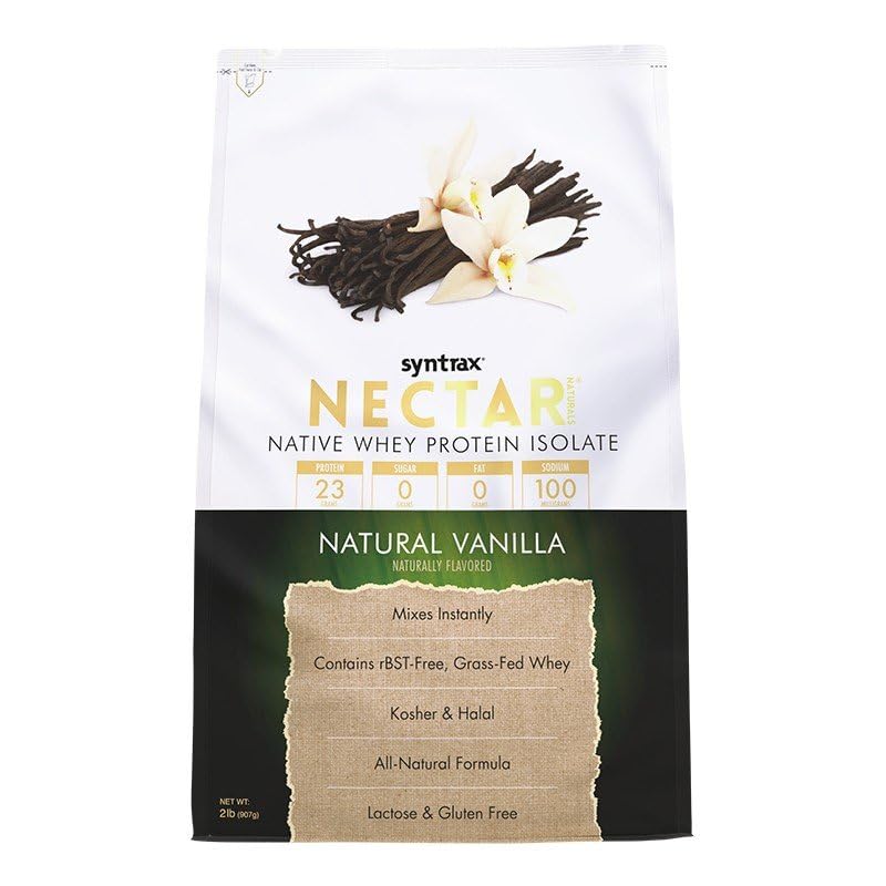 Syntrax Nectar Naturals, All Natural Whey Protein Isolate, Smooth & Creamy, Natural Vanilla, 2 lbs.