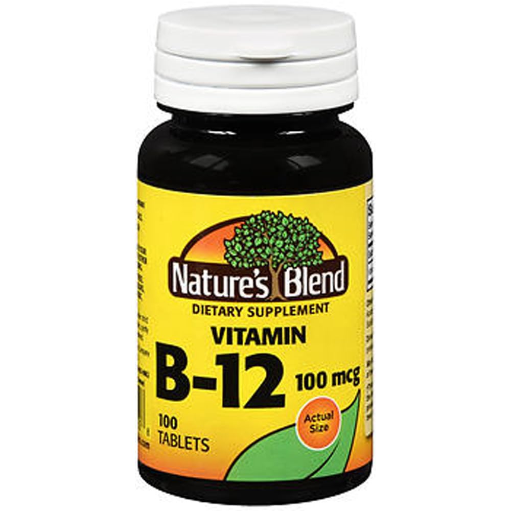 Mélange naturel vitamine B12 100 mcg Comprimés - 100 ct, boîte de 2