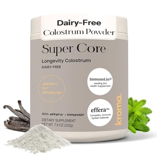 KROMA. ImmunoLin® IgG Powder – Dairy-Free Colostrum Alternative for Gut & Immune Support | Lactoferrin (effera™) + HMOs | Vegan, Non-GMO | Unflavored | 60 Servings