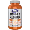 NOW Sport Voeding, Arginine & Citrulline 500 mg/250 mg, Aminozuren, 240 Veg Capsules