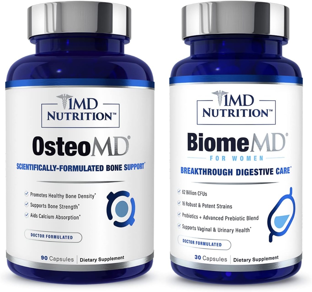 1MD Voeding OsteoMD & BiomeMD voor vrouwen bundel 