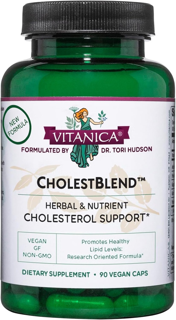 Vitanica Cholesterol, Cholesterol Support, Vegan, 90 capsules