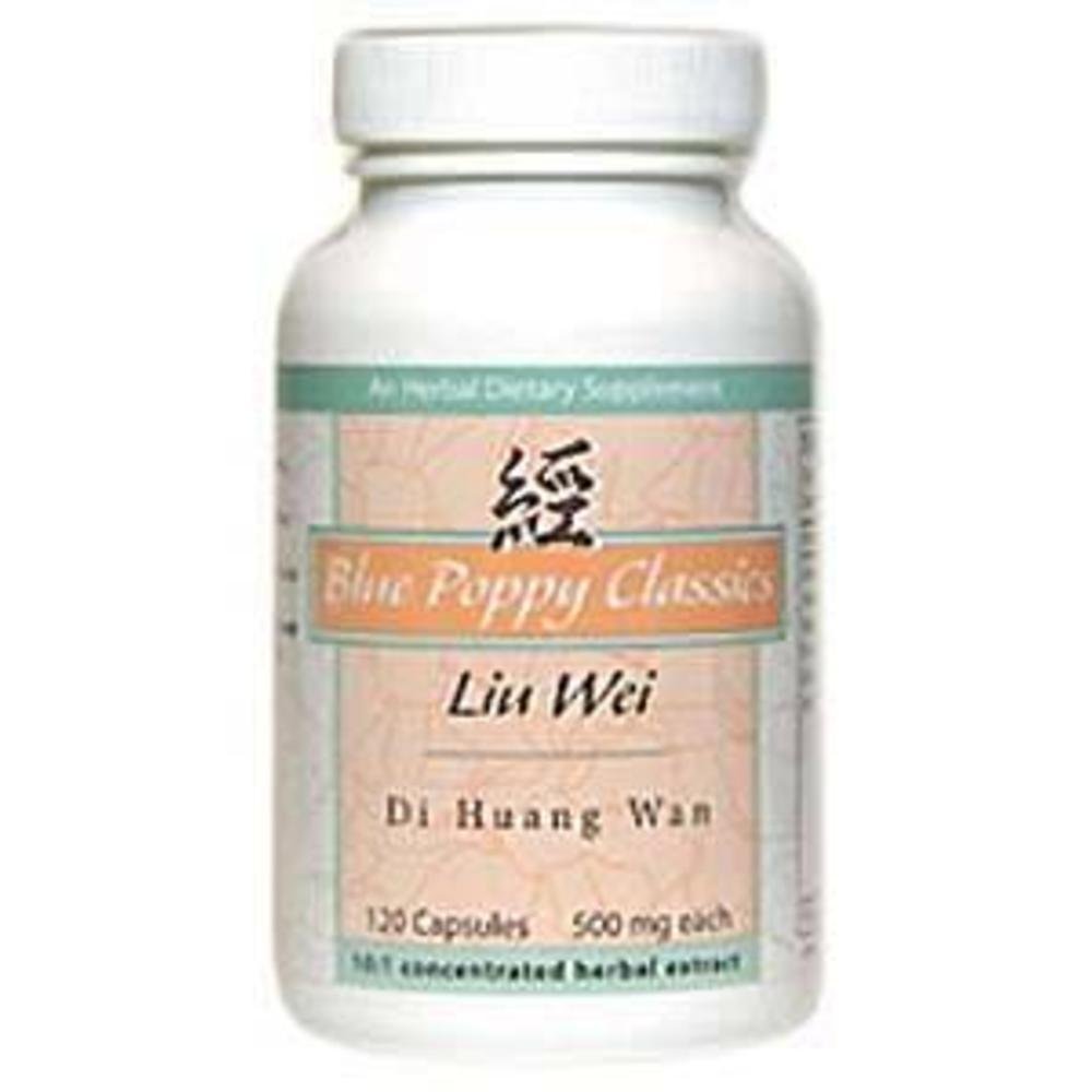 Liu Wei Di Huang Wan (120 capsules, 500mg each) - Blue Poppy