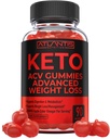 Atlantis Voeding Keto ACV Gummies voor gewichtsverlies - Ondersteunt spijsvertering, gewichtsverlies, ontgifting en reiniging - Apple Cider Vinegar Gummies Geformuleerd met 1000MG ACV per portie - 90 Tel.