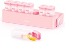 Wekelijkse pil Organisator met vergrendelingsmechanisme, Travel Damp-Proof pil doos geval 7 Dag om vitamines, visolie, supplementen, Transparante Innerlijke Medicatie Organisator voor Pocket, Purse, BPA-Free