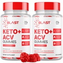 (2 Pack) Blast Keto ACV Gummies, Blast ACV Keto Gummys Advanced 1000MG Chewable Vitamin Supplement - All Natural ACV Formula for Energy and Fitness Max Strength Formula with Vitamin B12 (120 Gummies)