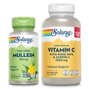 SOLARAY Vitamine C 1000mg en Mullein Leaf Wellness Bundle - Time Release Vitamine C Supplement en Mullein Capsules, Traditioneel gebruikt voor Wellness Support - Vegan, 60-dagen garantie, 275/100 VegCaps