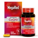 MegaRed Advanced CoQ10 Supplementen- 200mg per portie, krachtige antioxidant die Cellulaire Energieproductie ondersteunt en beschermt tegen Vrije Radicalen*- 30 Co-enzym Q10 Capsules, 30 porties