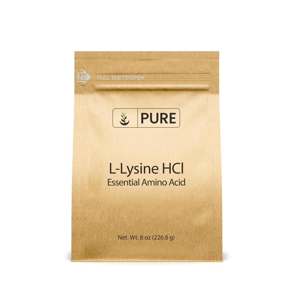 Pure Original Ingrediënten L-Lysine HCl (8 oz) AlfaAminozuur, Non-GMO, Glutenvrij
