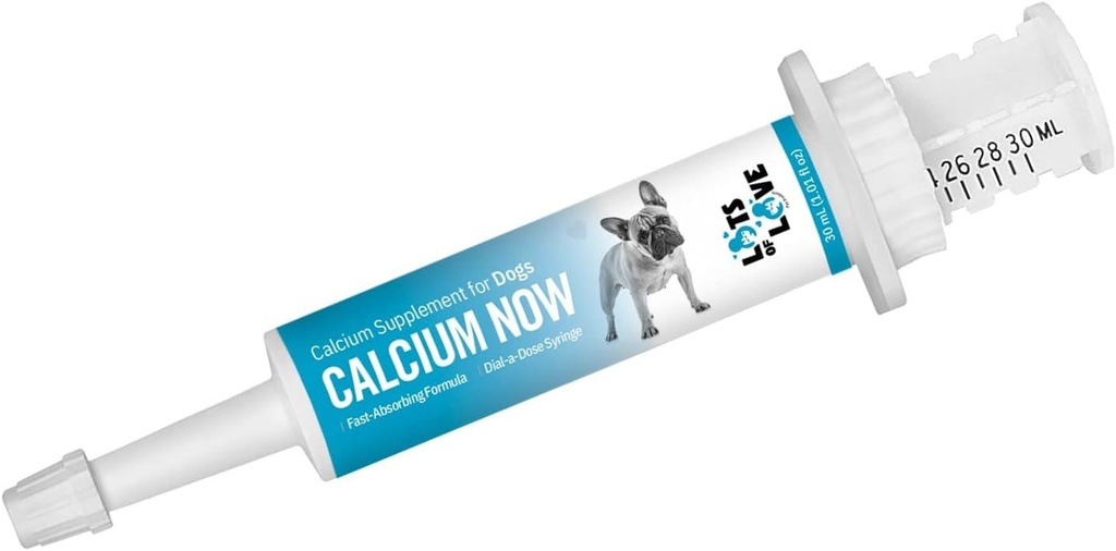 Calcium Now - Orale Calcium voor Whelping Dogs (30 ml) - Honden & Cat Calcium Supplement Plakken - Veel liefde
