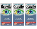 Bausch + Lomb Ocuvite Comprimés de vitamines et suppléments minéraux avec lutéine, 120 bouteilles de comptage (paquet de 3)