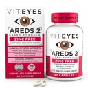 Viteyes AREDS 2 Zinc Free Macular Support, Natural Allergen Free Capsules with Vitamin E, Vitamin C, Lutein & Zeaxanthin, No Zinc, No Copper, Eye Doctor Trusted, Manufactured in the USA, 60 Ct