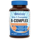 8-in-1 Vitamin B Complex Capsules for Women & Men, Super B Complex Vitamins, B12, B1, B2, B3, B5, B6, B9, Biotin, Folaat, Methylated Forms, Energy, Zenuw, Blood Support, 60 Caps