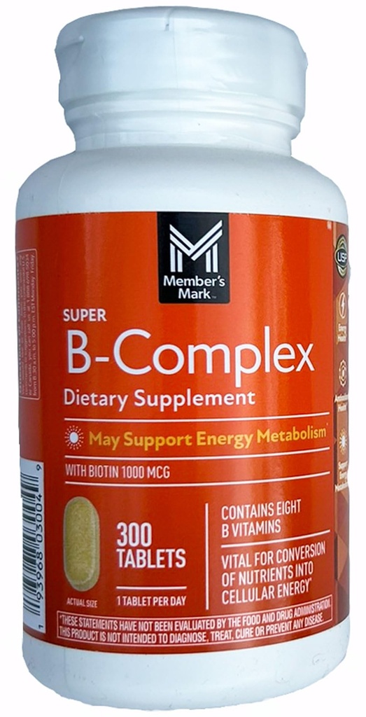 Members Mark Super B-Complex Dietary Supplement (300 Count)