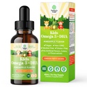 Kinderen DHA Omega 3 Drops - Vetzuren Omega 3 6 9 voor Hersenen, Immuun Kracht & Visie - Voeding DHA voor kinderen voor gezonde zenuwstelsel & Focus Ondersteuning - Liquid Supplement met EPA & ALA - 2 Fl Oz