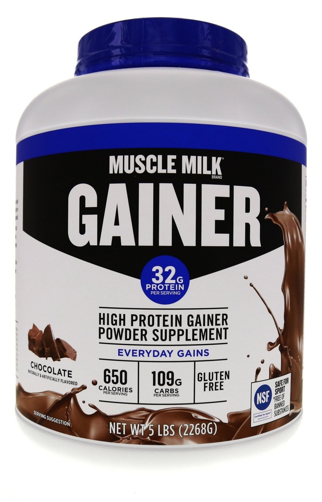 Lait de musculation en poudre de protéines, chocolat, 32g de protéines, 5 livres