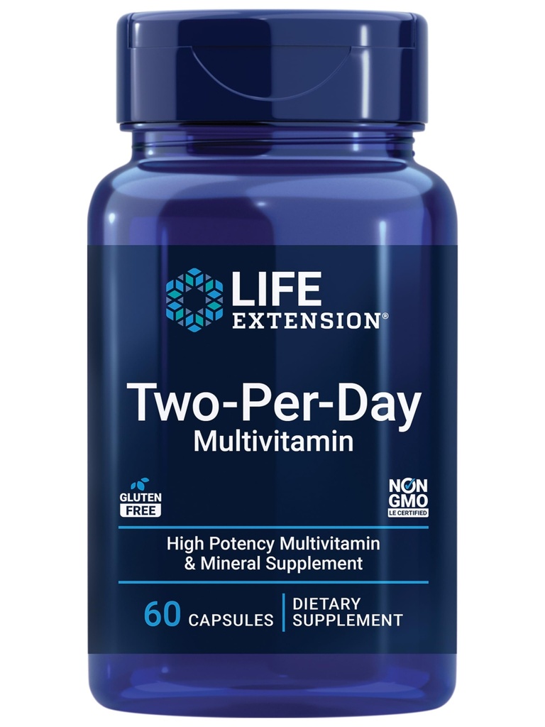 Life Extension Two-Per-Day Multivitamine - voor hart, hersenen, bloed Vessel & Cellular Health 