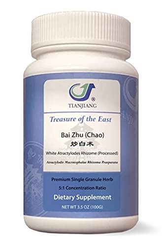 Treasure of The East, White Atractylodes Rhizome - Bai Zhu (Chao) (5:1 Concentrated Herbal Extract Granules, 100g)