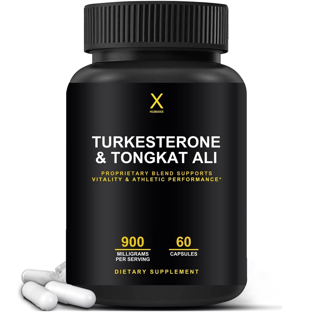 HumanX Turkesterone & Tongkat Ali 900mg - Ondersteunt energie, uithoudingsvermogen en spierherstel en groei - Turkesterone Supplement - Tongkat Ali Supplement - Long Jack Extract (Eurycoma Longifolia)