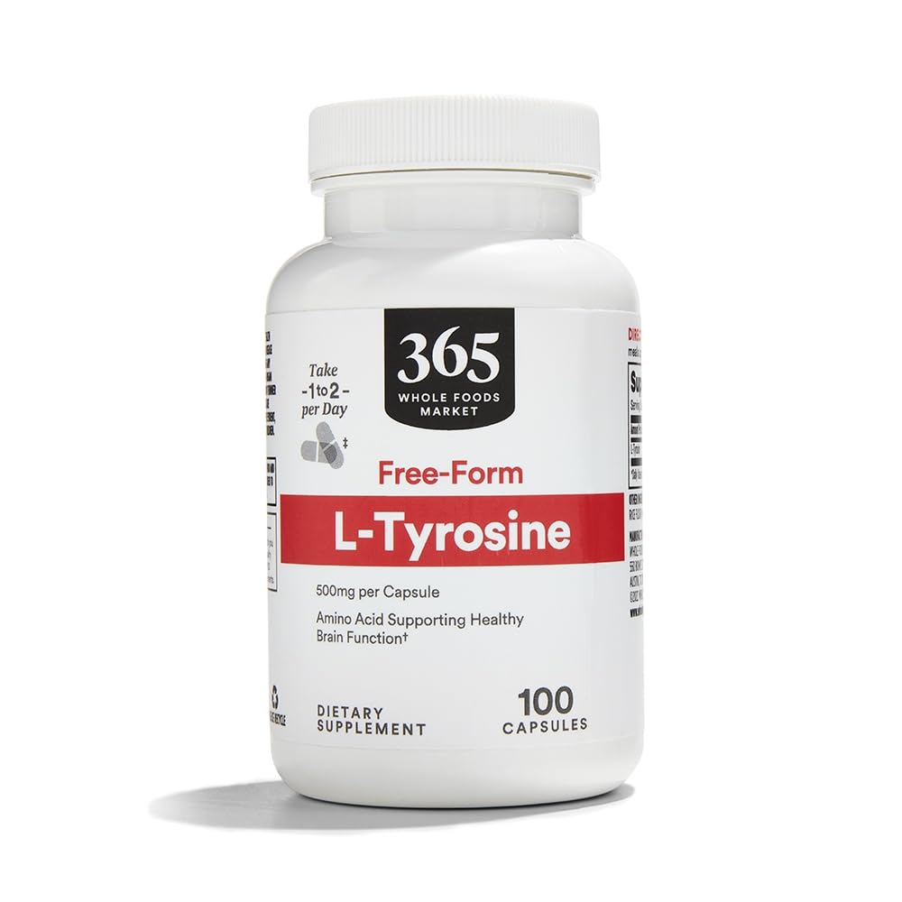 365 par Marché des aliments entiers, L Tyrosine 500Mg, 100 Capsules