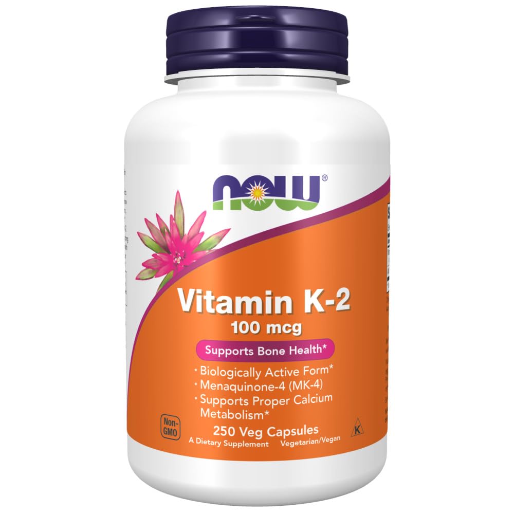 NOW Foods Vitamine K-2, 250 plantaardige capsule