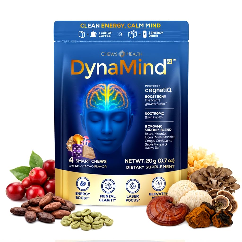DynaMind iQ Hersensupplement voor geheugen en focus voor volwassenen - Nootrope Kauwen 