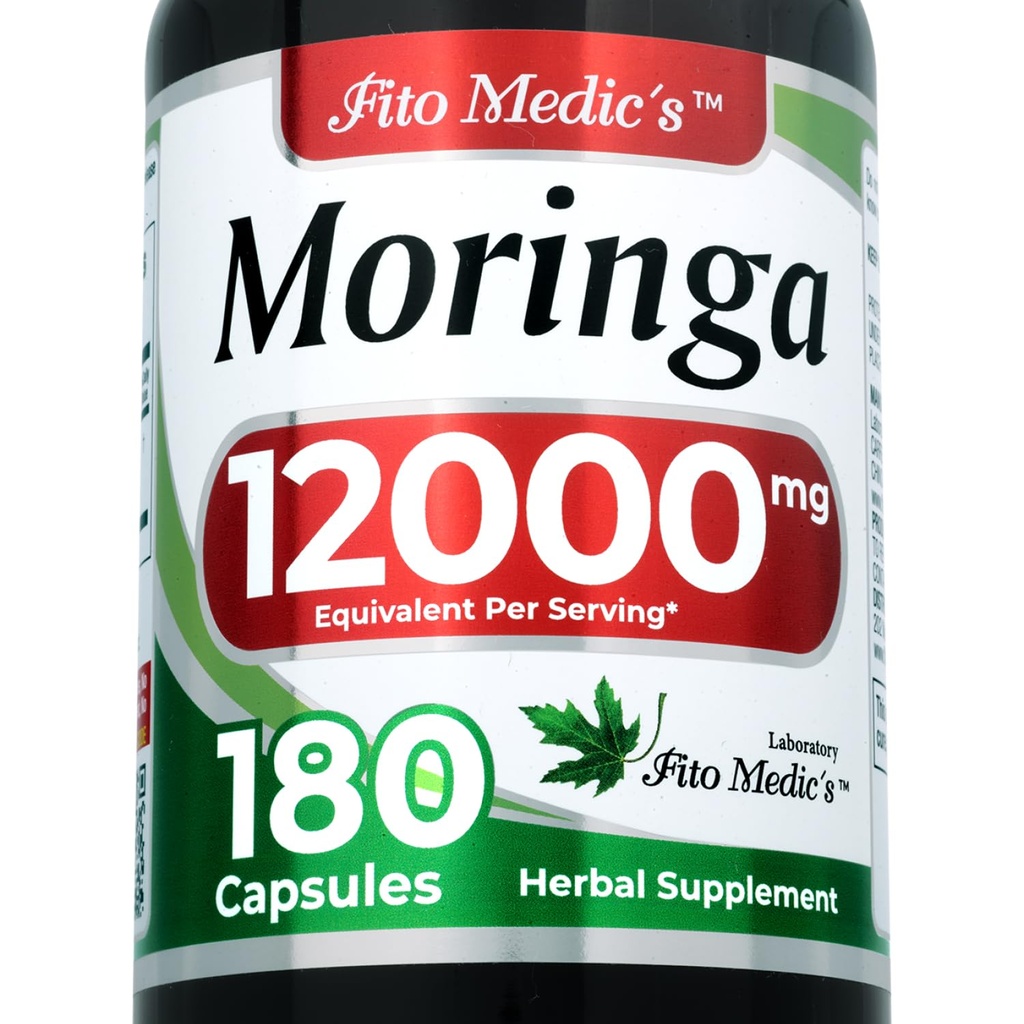 FITO MEDIC'S Lab Moringa Leaf Capsules, Moringa Oleifera Herbal Formula, 300 Capsules