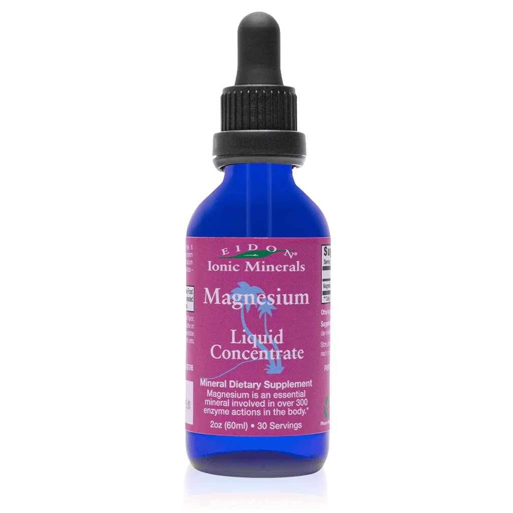 Eidon Liquid Magnesium Concentraat - Ionische Magnesium Drops Supplement voor volwassenen, mannen en vrouwen, Ondersteunt spierontspanning, Biobeschikbaarheid, Geen additieven of conserveringsmiddelen - 2 oz