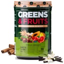 Nutrologie Groenen & vruchten Poeder-Naturally Sourced Superfood, Beet Powder, Mushroom Blend, Probiotica, Digestieve Enzymen, Vezel, Antioxidanten, Immune Support, Glutenvrij - Vanille Kaneel