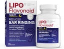 Lipo-Flavonoïden Nighttime PM voor Tinnitus Relief - Slaaphulp met Melatonine, Bioflavonoïden, & Vitamine C - Ringen in de oren, Oorgezondheid, & Relaxatie - Gebruik met Lipo-Flavonoïde Plus - 75 Capletten