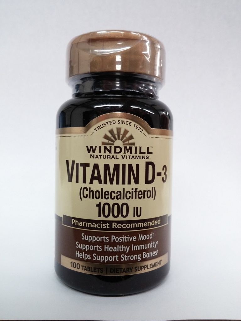 Vitamin D TABS 1000IU WMILL Size: 100