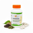 M NUTRITION CarbAway – Capsules de soutien de glucides et sucre, Extrait de haricots rognons blancs + chrome, support de cravache avec thé vert, non-OGM, sans gluten, fabriqués aux États-Unis, 60 capsules