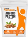 BulkSupplements.com Poudre de protéines d'amande - Protéines végétales, poudre d'amande - Vegan, sans gluten, et sans sucre, 30g par portion, 1kg (2,2 lbs) (paquet de 1)