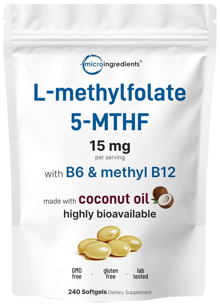 Micro-ingrédients L Méthylfolate 15mg, 240 Softgels
