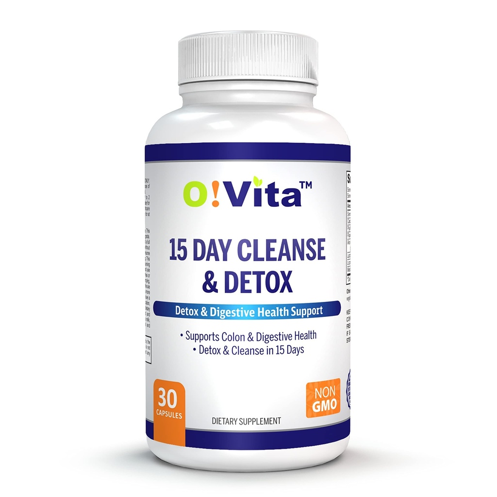 15-Day Cleanse and Detox Supports Digestive and Colon Health, Special Formula with probiotics, fine Herbs Such as Senna Leaf, Cascara Sagrada Bark, and More! (30 Non-GMO Capsules)