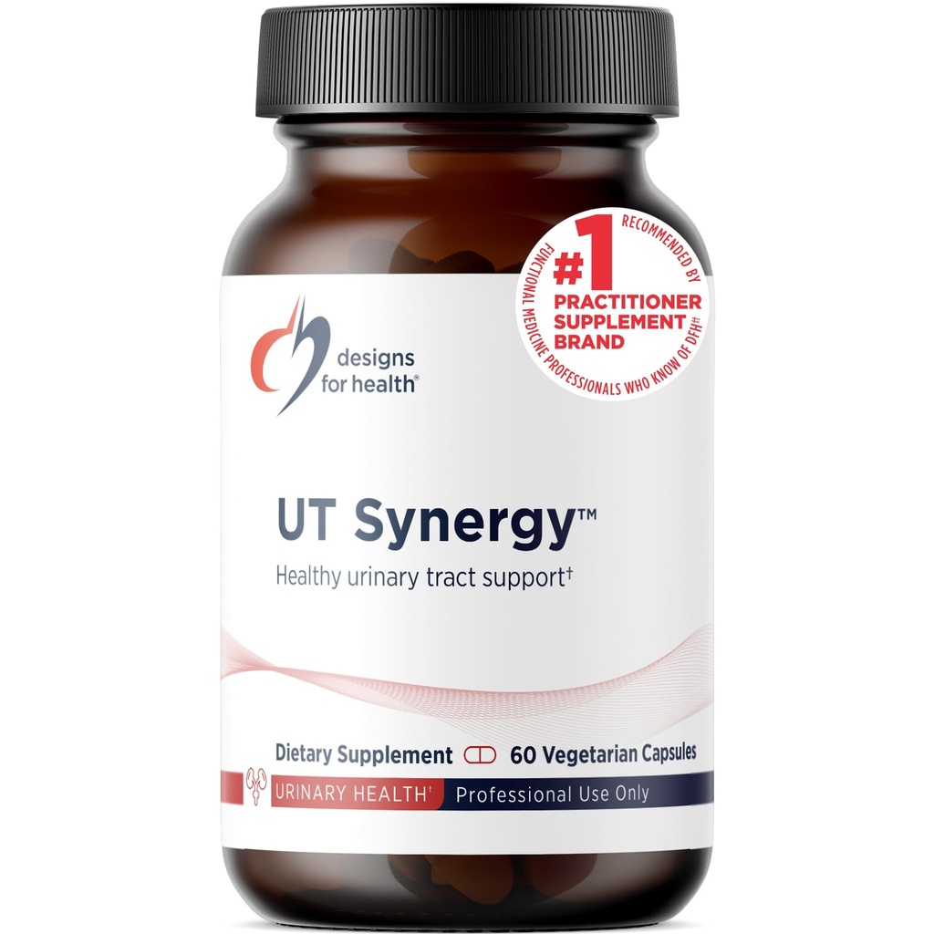 Designs for Health UT Synergy - 500mg D-Mannose avec Cavalier, Bouilloire, Hibiscus + Feuille d'oursier - Healthy Urinary Tract Support - Non-OGM + Supplément sans gluten (60 capsules)