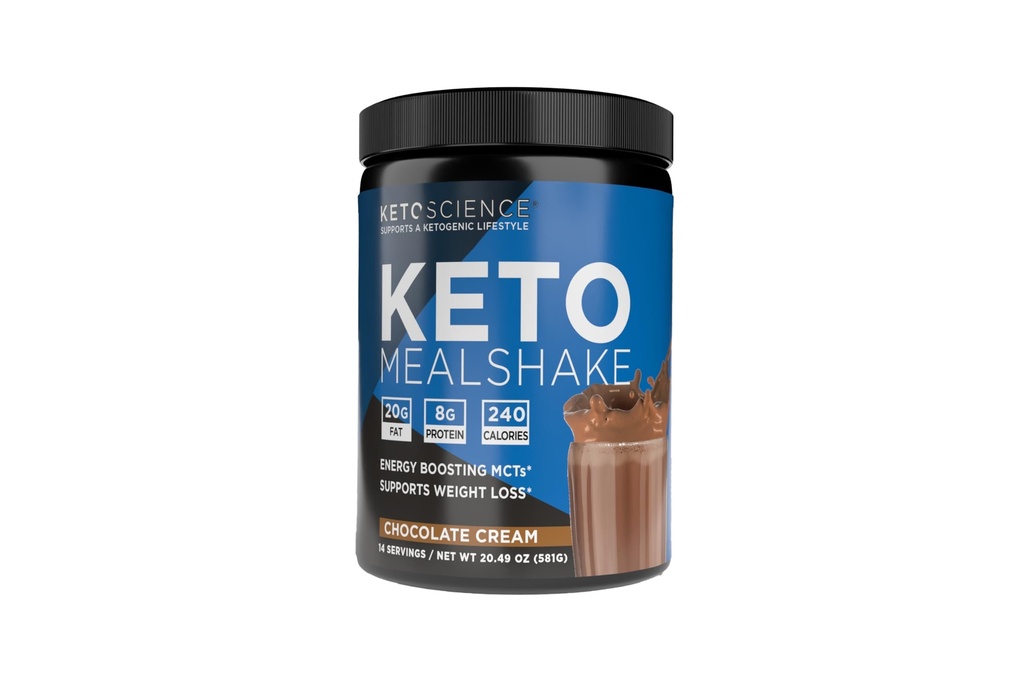 Keto Science Keto Shake Powder – Chocolate Meal Replacement with MCT Oil, Collagen, Protein – Keto Diet Supplement for Weight Loss – 14 Servings