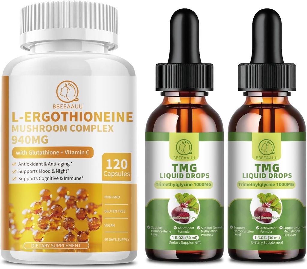 Gélules complexes de champignons L-Ergothioneine et TMG (triméthylglycine) gouttes liquides
