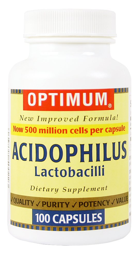 Optimum Acidophilus Lactobacilli Capsules, 100 Telling (verpakking 2)