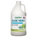 Land Art - Pure Aloe Vera Juice Unlavored – Cold-Processed - 99,7% Aloe Vera Bio Filet intérieur de feuilles fraîches du Texas – Digestive Health, Detox and Natural Wellness – 64 fl oz